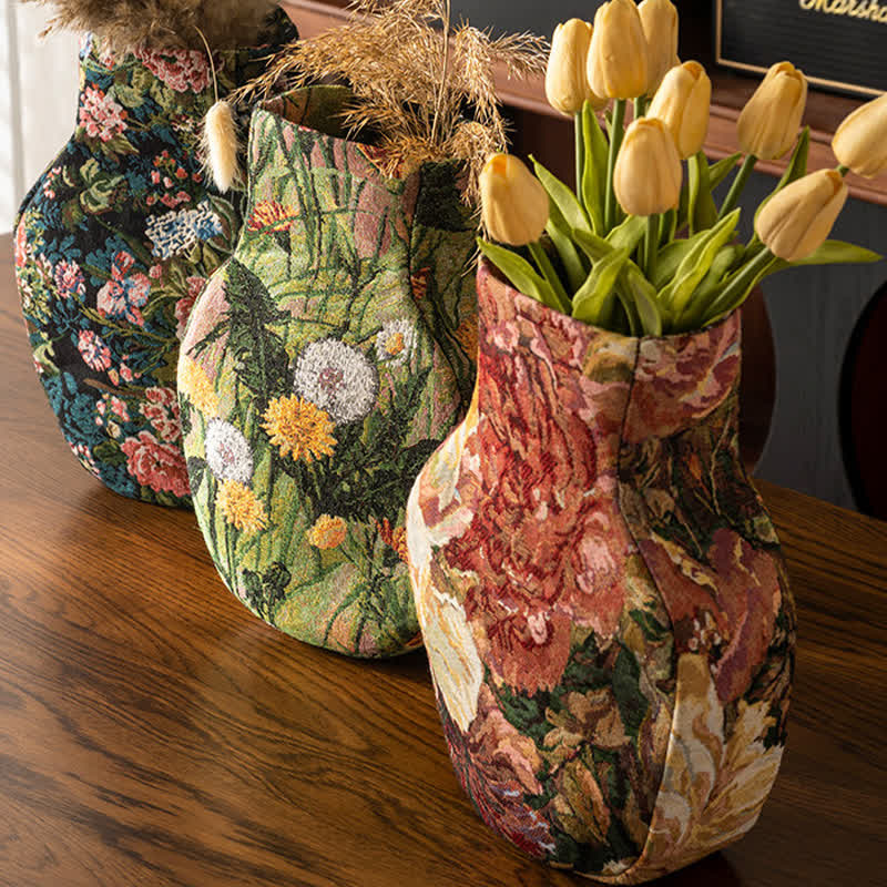 Garden Artistic Fabric Vase Tabletop Ornament