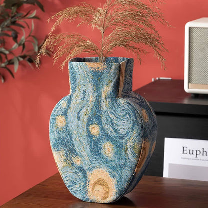 Artistic Fabric-Wrapped Vase for Home Aesthetics
