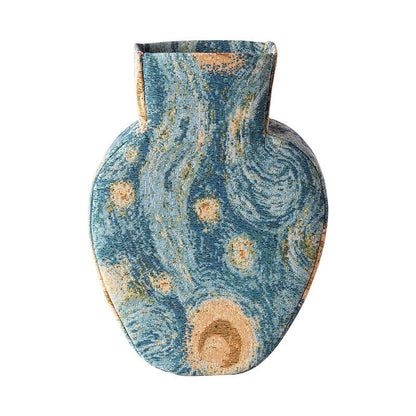 Artistic Fabric-Wrapped Vase for Home Aesthetics
