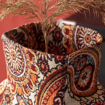 Artistic Fabric-Wrapped Vase for Home Aesthetics