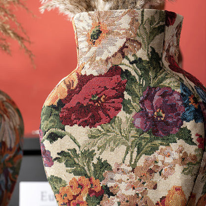Handcrafted Soft-Texture Floral Decorative Vase