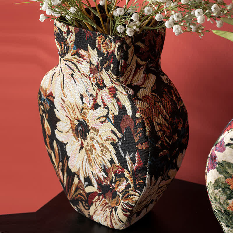 Handcrafted Soft-Texture Floral Decorative Vase