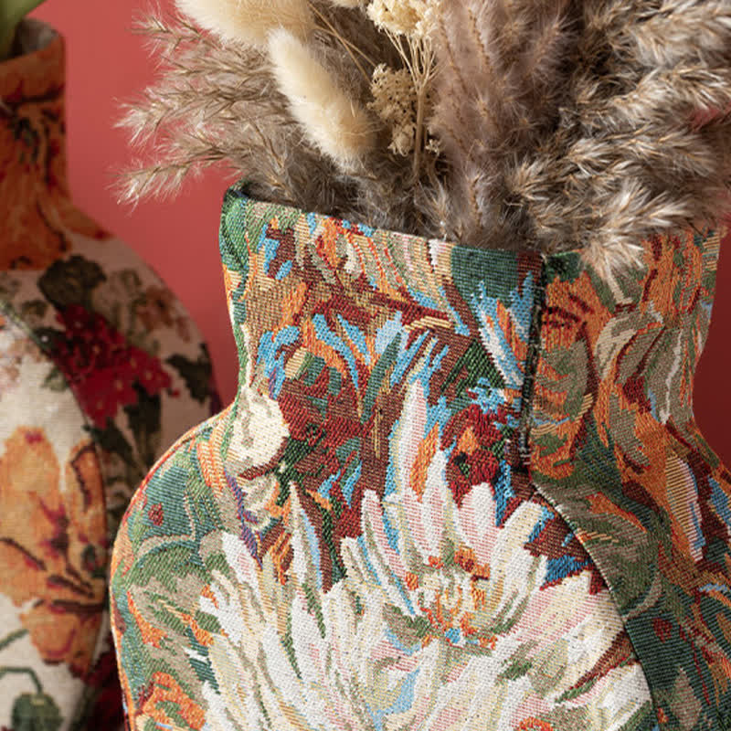 Handcrafted Soft-Texture Floral Decorative Vase