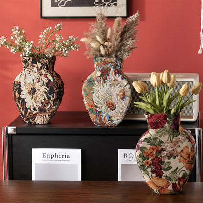 Handcrafted Soft-Texture Floral Decorative Vase