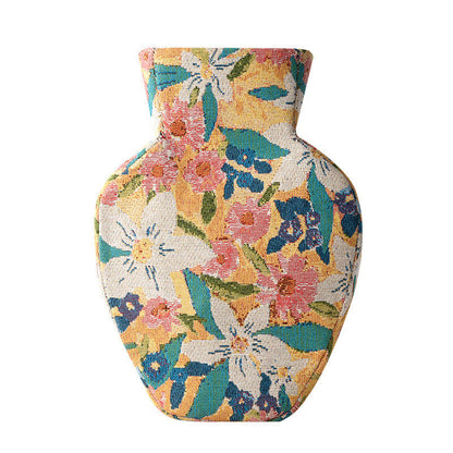 Vintage Creative Floral Fabric Wrapped Vase