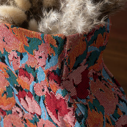 Vintage Creative Floral Fabric Wrapped Vase