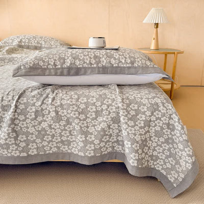 Cotton Cherry Blossom Muslin Quilt Blanket