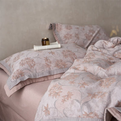 Elegant Floral Cotton Double Gauze Bedding(4PCS)