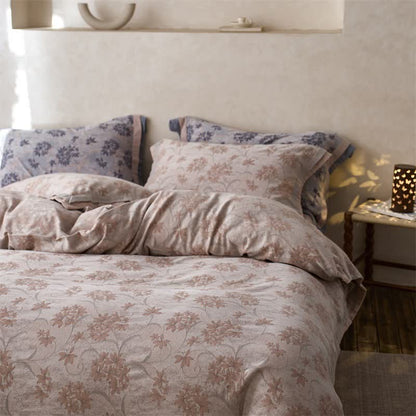 Elegant Floral Cotton Double Gauze Bedding(4PCS)