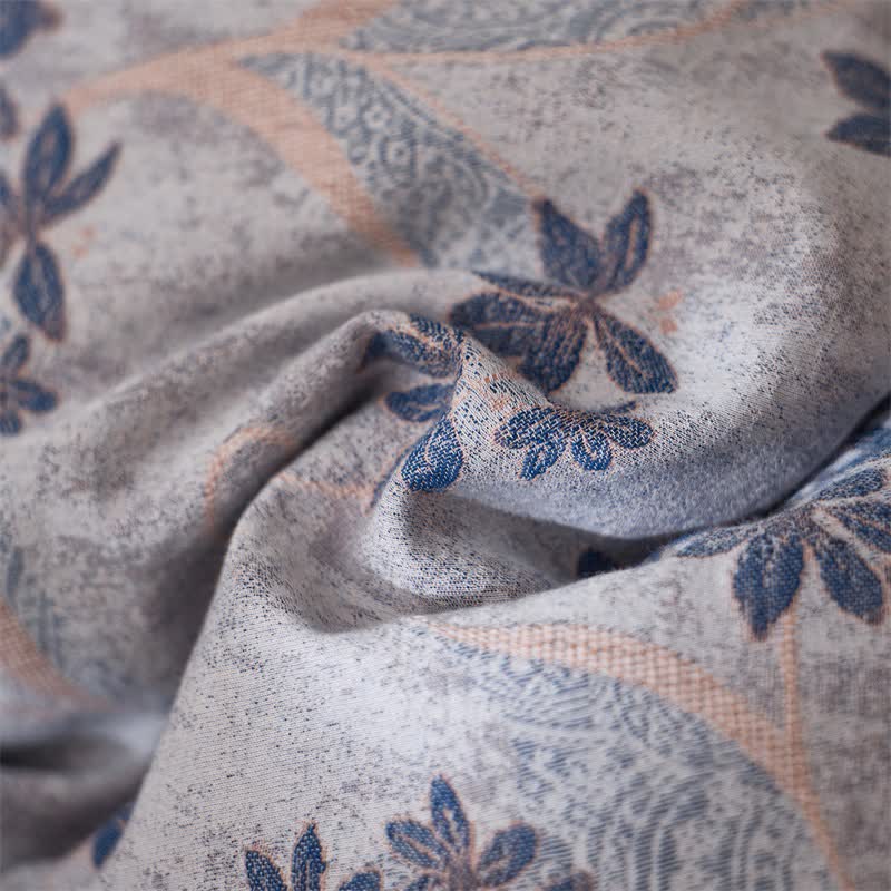 Elegant Floral Cotton Double Gauze Bedding(4PCS)