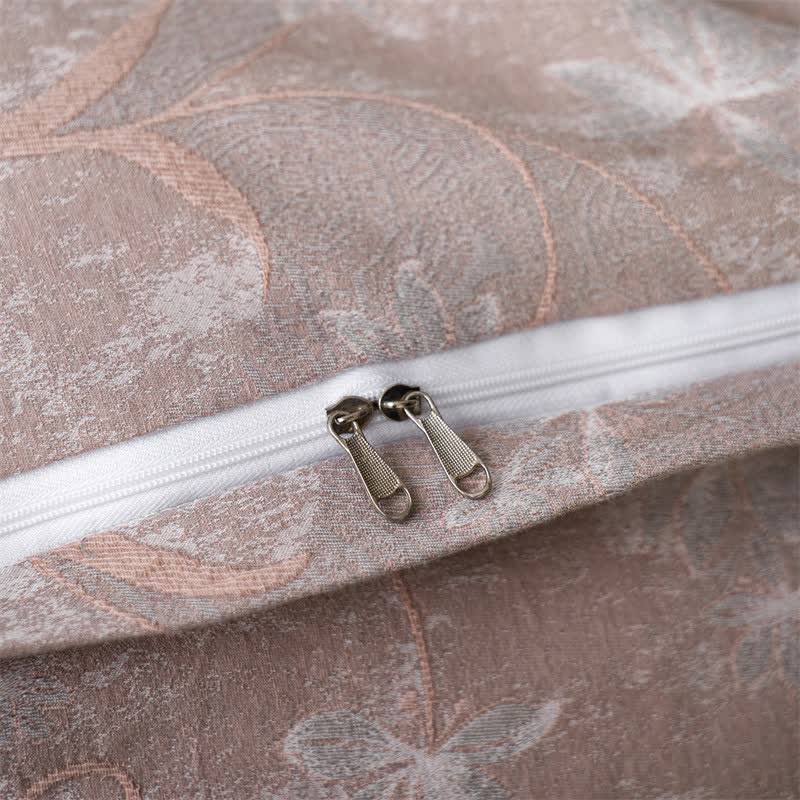 Elegant Floral Cotton Double Gauze Bedding(4PCS)