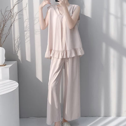 Solid Color Tank & Pants Pajama Set