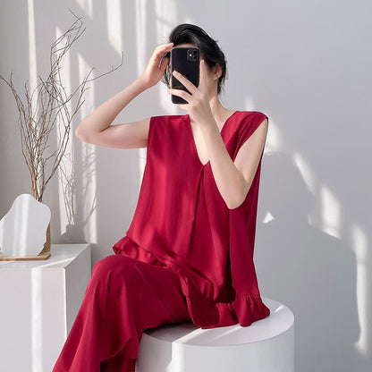 Solid Color Tank & Pants Pajama Set