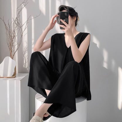 Solid Color Tank & Pants Pajama Set