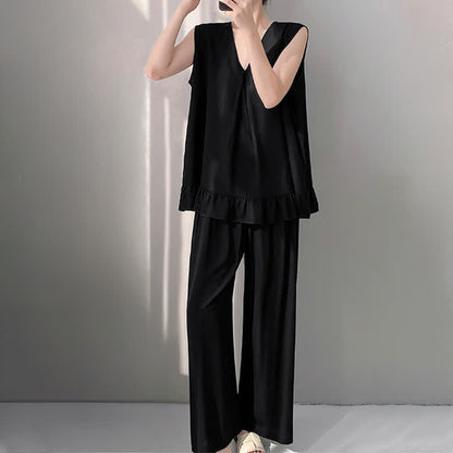 Solid Color Tank & Pants Pajama Set