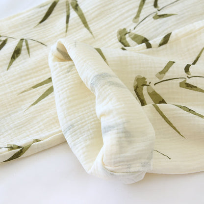 Botanical Bamboo Print Cotton Pajama Set