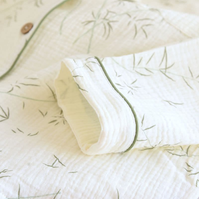 Bamboo Leaf Cotton Double Gauze Pajamas