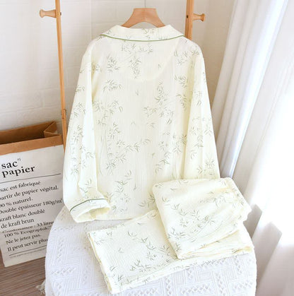 Bamboo Leaf Cotton Double Gauze Pajamas