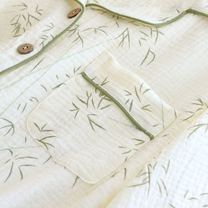 Bamboo Leaf Cotton Double Gauze Pajamas
