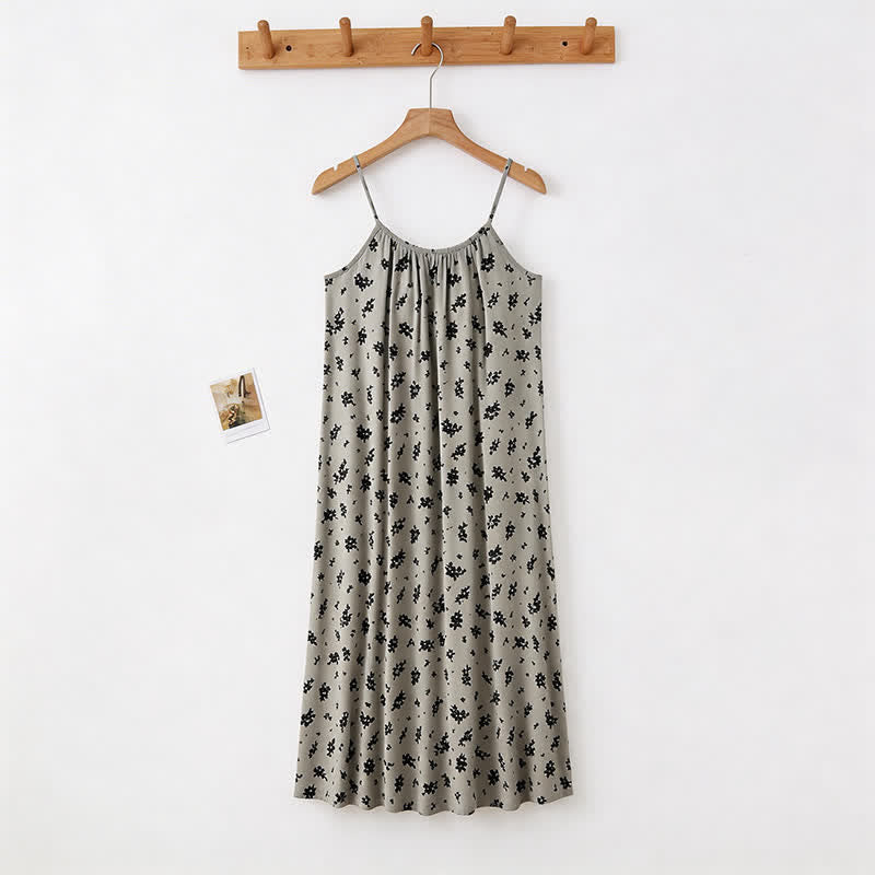 Vintage Floral Leaf Camisole Nightgown
