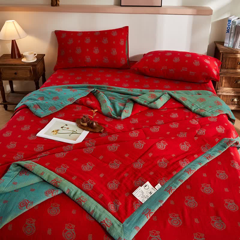 Cotton Gauze Lucky Bag Jacquard Quilt