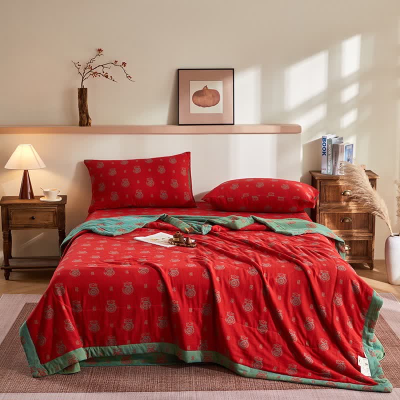 Cotton Gauze Lucky Bag Jacquard Quilt