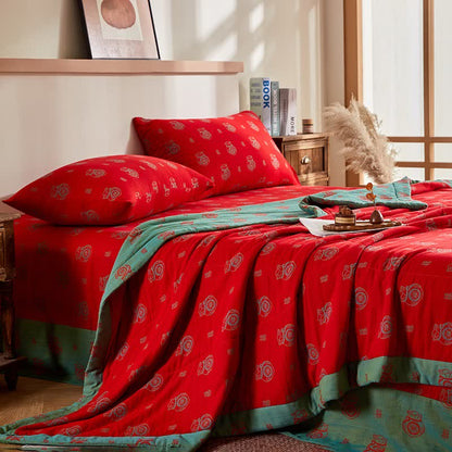 Cotton Gauze Lucky Bag Jacquard Quilt