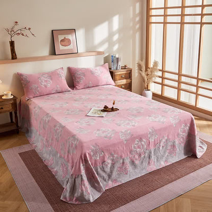 Cotton Gauze Rustic Floral Jacquard Quilt