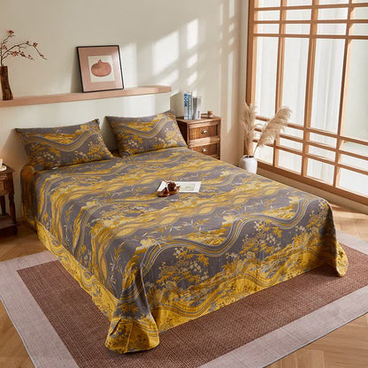 Cotton Gauze Mountain & Bamboo Jacquard Quilt