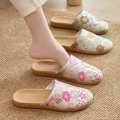 Refresh Floral Closed-Toe House Shoes