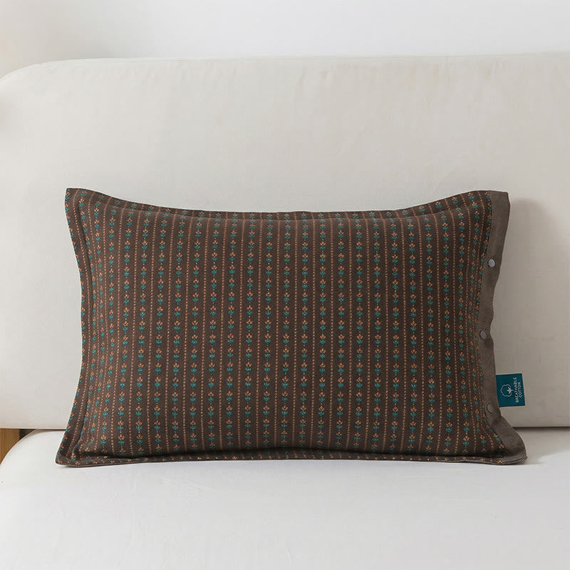 Vintage Bohemia Button Pure Cotton Pillowcases (2PCS)