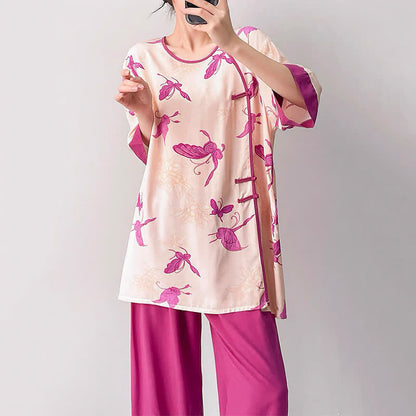 Artsitic Butterfly Eastern-Inspired Loungewear Set