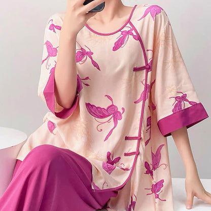 Artsitic Butterfly Eastern-Inspired Loungewear Set
