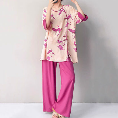 Artsitic Butterfly Eastern-Inspired Loungewear Set