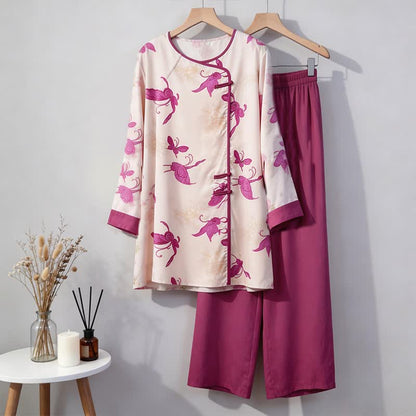 Artsitic Butterfly Eastern-Inspired Loungewear Set