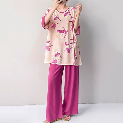 Artsitic Butterfly Eastern-Inspired Loungewear Set