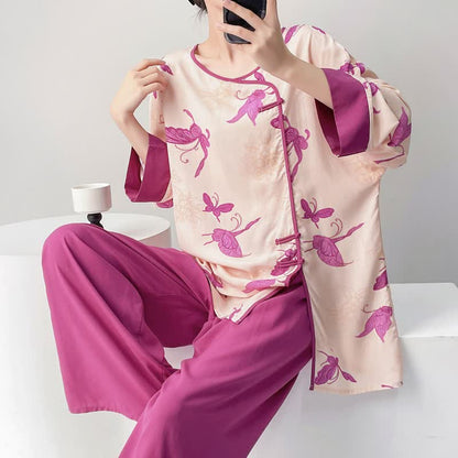 Artsitic Butterfly Eastern-Inspired Loungewear Set