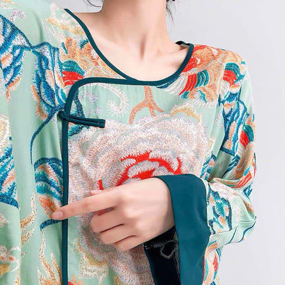 Retro Floral Eastern-Inspired Loungewear Set