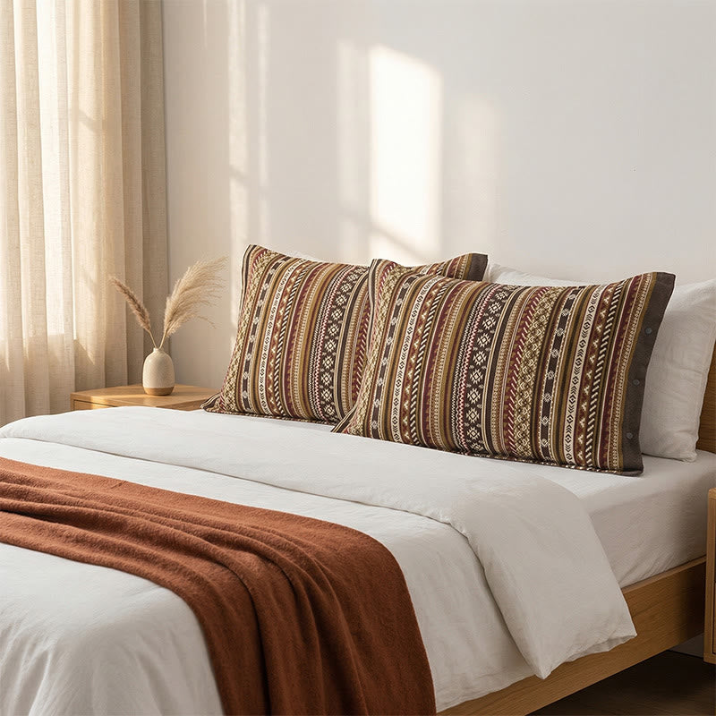 Bohemia Button Pure Cotton Pillowcases (2PCS)