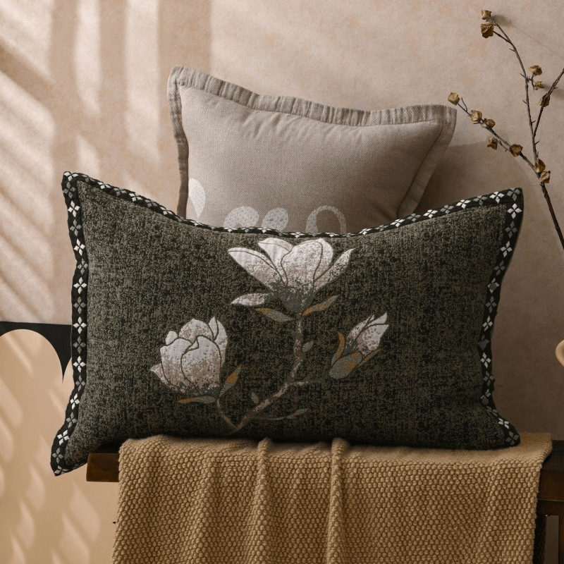 Pure Cotton Jacquard Magnolia Pillowcases (2PCS)