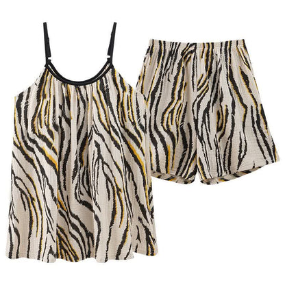 Tiger Stripe Cotton Gauze Cami Pajamas