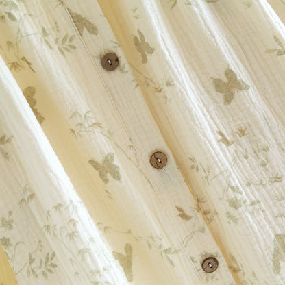 Butterfly & Leaf Pure Cotton Loungewear Set(3PCS)