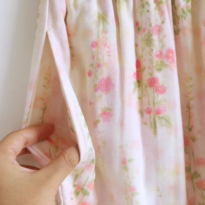 Romantic Rose Cotton V-Neck Pajama Set(3PCS)