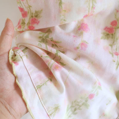 Romantic Rose Cotton V-Neck Pajama Set(3PCS)