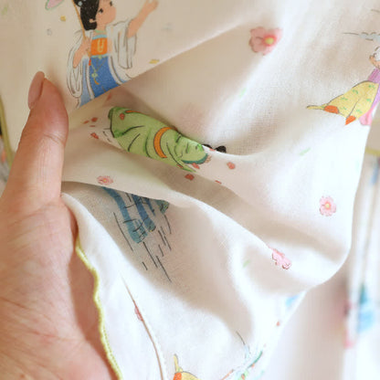Vintage Oriental Princess Inspired Cotton Pajamas(3PCS)