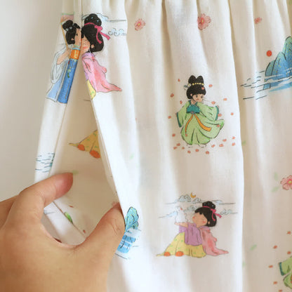Vintage Oriental Princess Inspired Cotton Pajamas(3PCS)