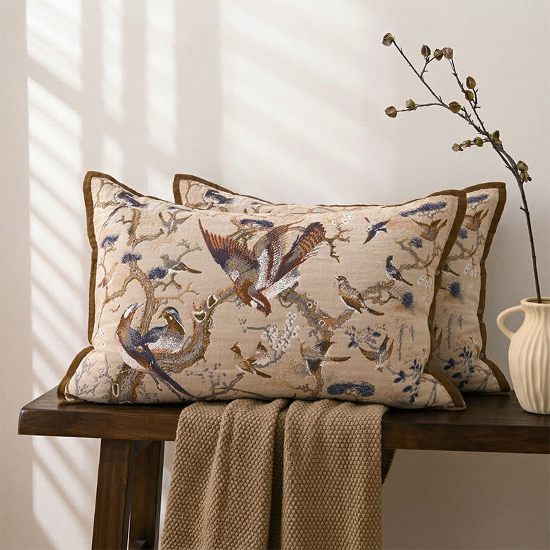 Birds of Paradise Jacquard Pillowcases (2PCS)