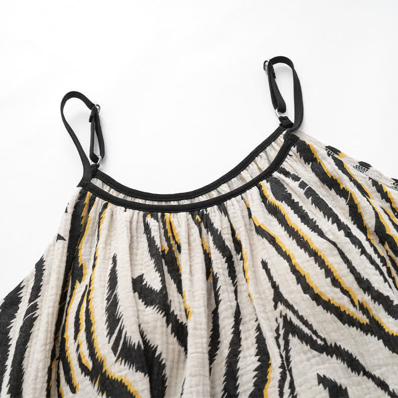 Tiger Stripe Cotton Gauze Cami Pajamas