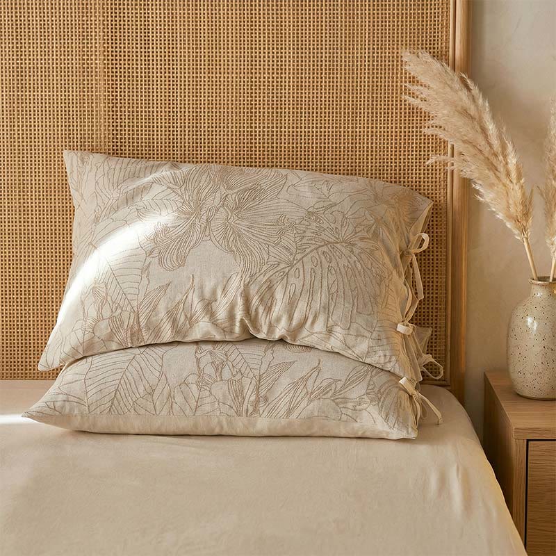 Tropical Botanical Bow Tie Pillowcases (2PCS)