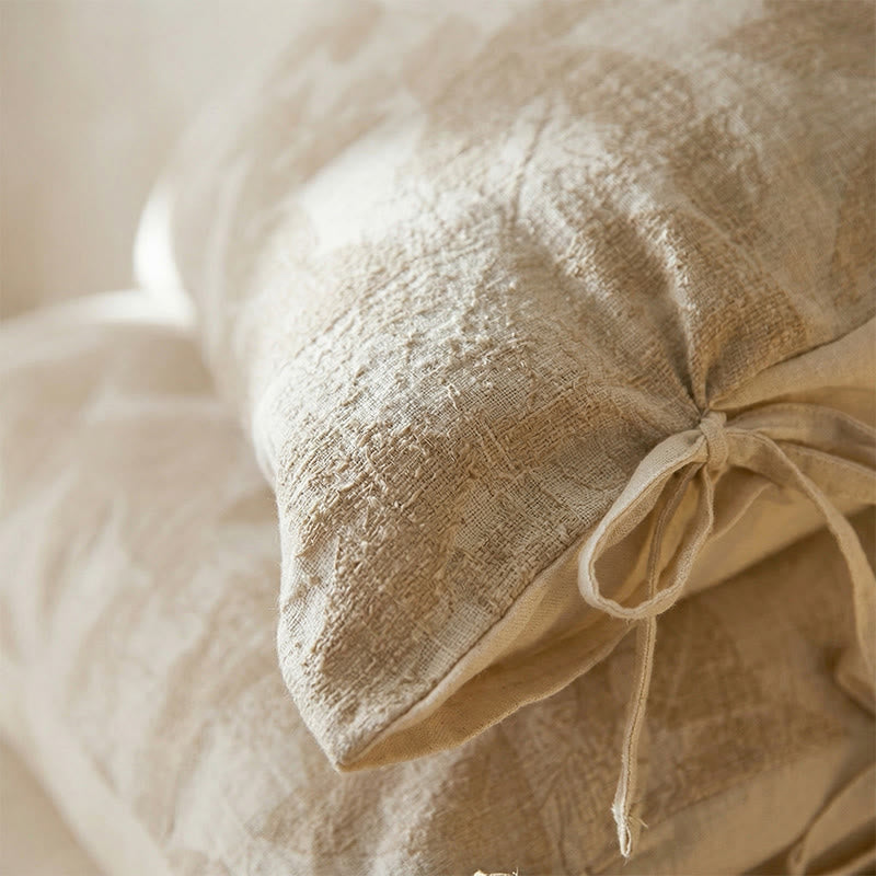 Botanical Leaf Jacquard Pillowcases (2PCS)